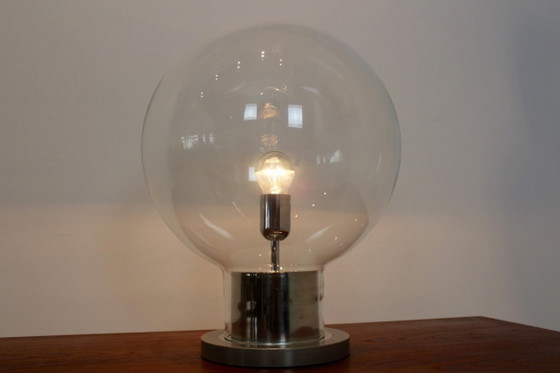 Raak Amsterdam XL Globe Lampe de table Chrome et Verre, Dutch Design Style (photo 3 sur 7)