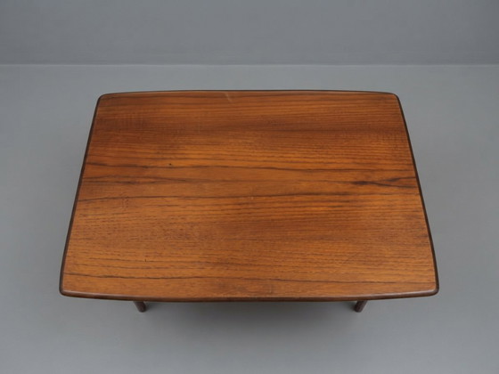 Louis Van Teeffelen Wébé Table d'appoint Ella – Teck Et Rotin, Années 60 – Tables d'appoint, Wood (photo 6 of 6)