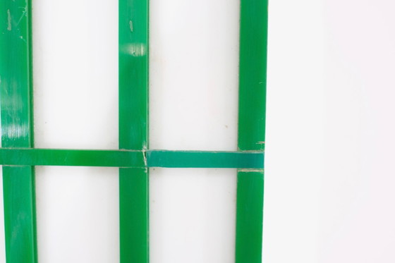 Image 1 of Lampadaire rectangulaire en plexiglas vert et blanc, Italie - années 1970