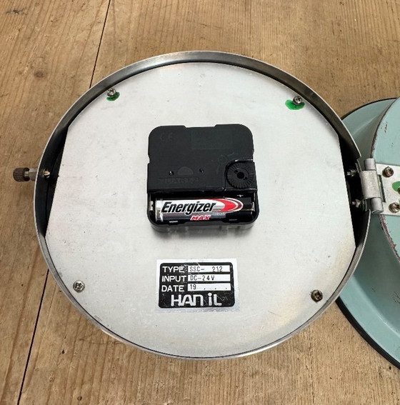 Image 1 of Vintage blauwe Hanil maritieme wandklok, jaren 80