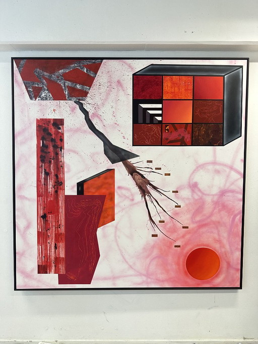 Abstract schilderij 200x200