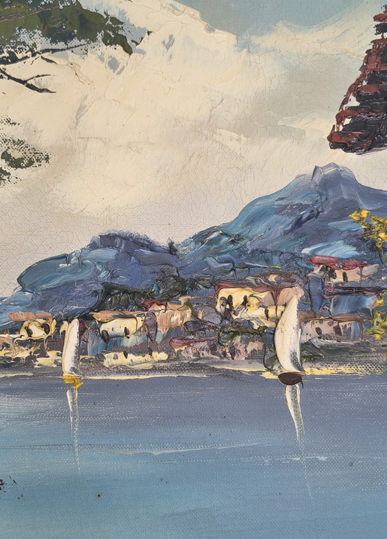 Painting of a Mediterranean Coast, Signed Marcelli. – Paintings & Drawings, Wood, Other (photo 7 of 10)