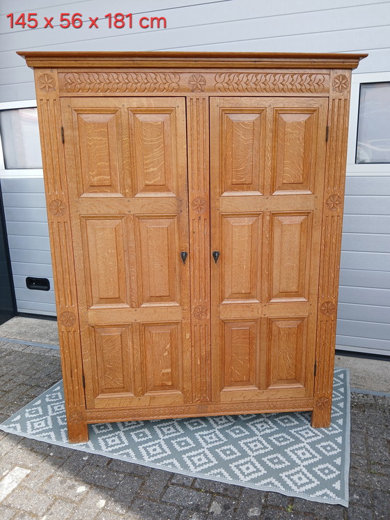 Image 1 of Beautiful Quality 20th Century Buffet Cabinet / Cupboard With Carvings by Zonnerad among others