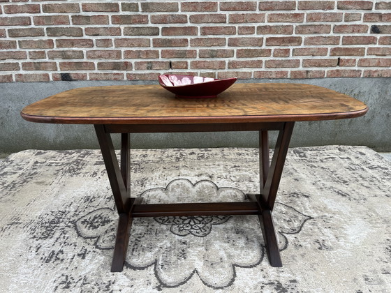 Image 1 of Vintage Mid Century Salontafel Met Palissander Blad