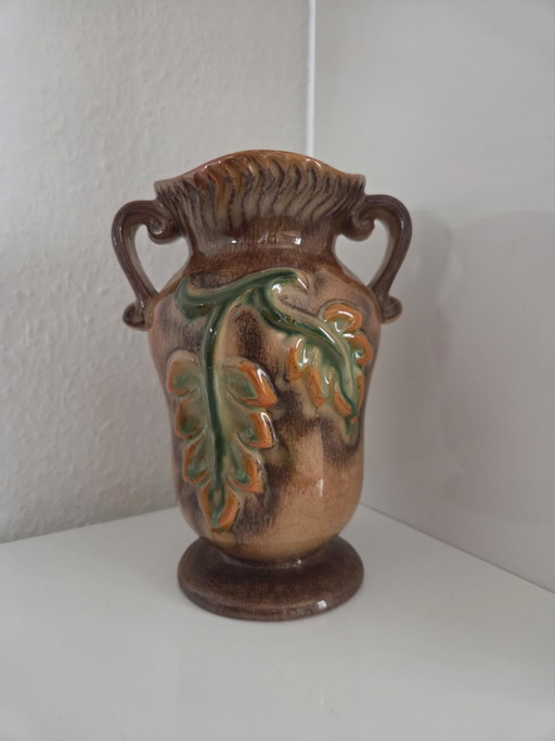 Majolica Style Handled Vase | Form 99 K | Top Condition!
