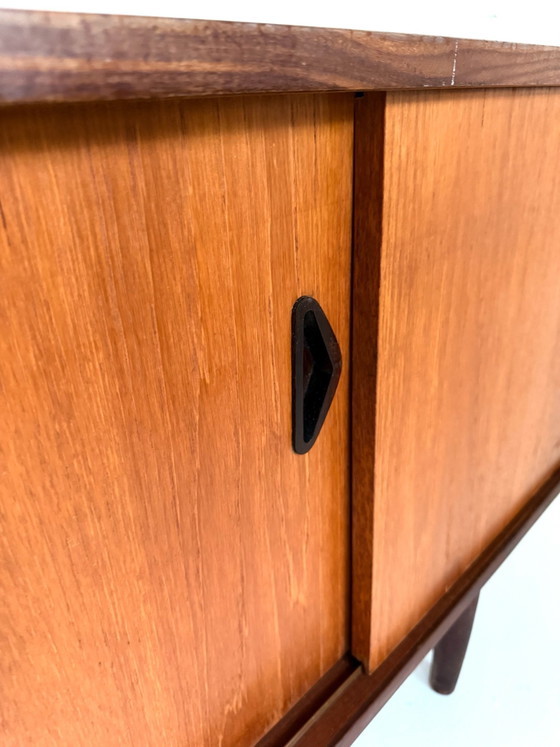 Credenza danese in teak vintage, anni '60, Credenze, Legno, Marrone (foto 9 di 12)
