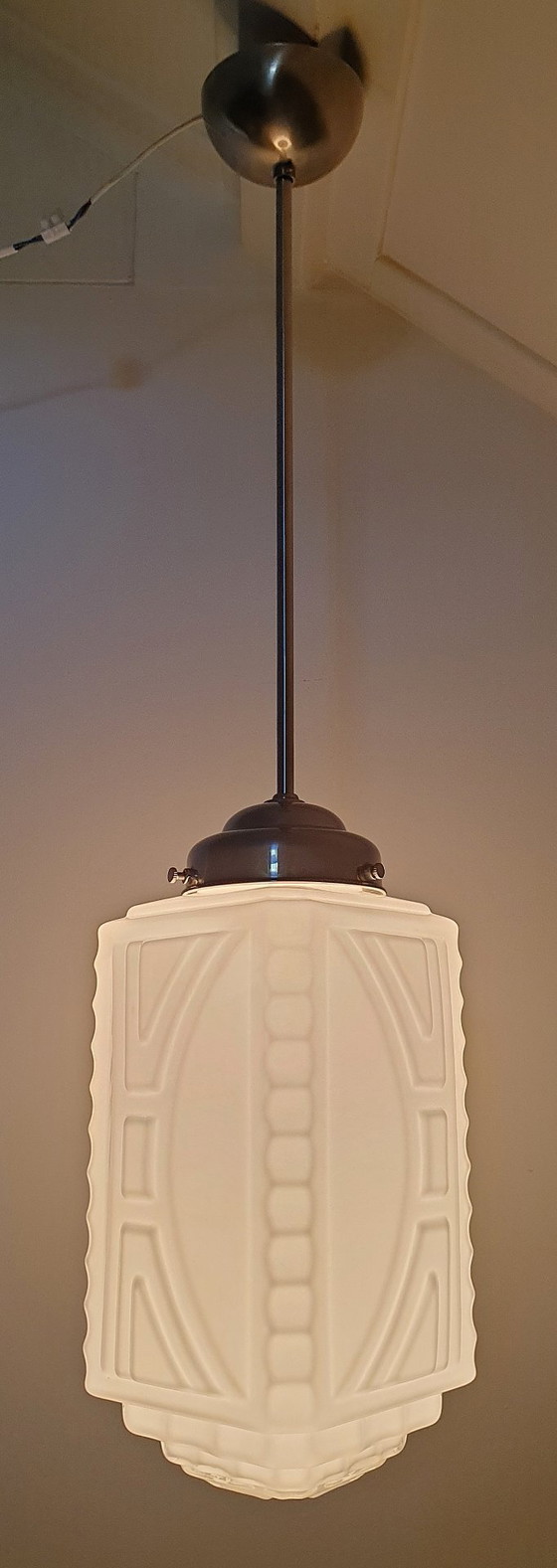 Image 1 of Art Deco hanglamp opaline glas 