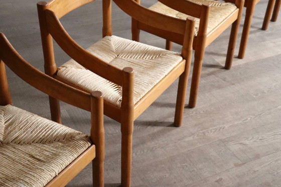 Image 1 of Set van 5 carimate stoelen van Vico Magistretti, Italië jaren 60