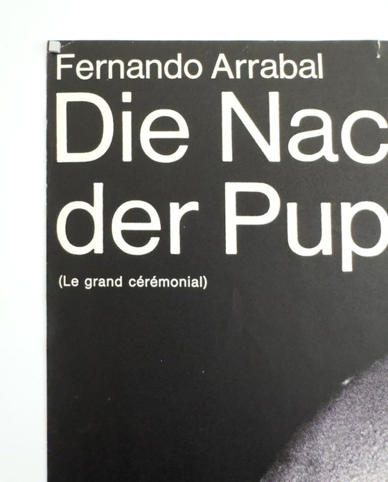 Image 1 of 🖤 Die Nacht der Puppen – c. 1970 – Original A1 Theater Poster by F + R  Grindler | Screen Print | 84 × 59 cm | West Germany