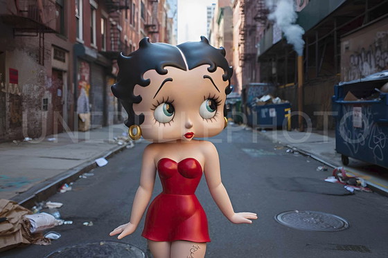 Image 1 of Photo imprimée sur plexiglas / Betty Boop à New York