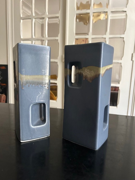 Image 1 of coppia di vasi brutalisti 1970