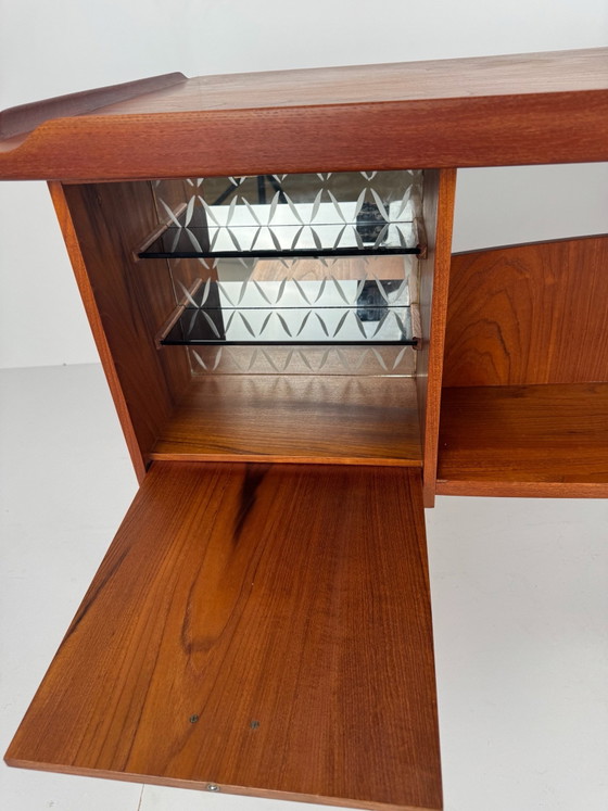 Boomerang Executive Desk, Svend Aage Madsen for H.P. Hansen, Denmark, 1960s, Wood, Brown (photo 15 of 15)