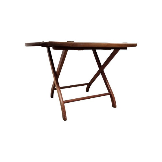 Image 1 of Vintage mahogany coffee table with tray, 1970s