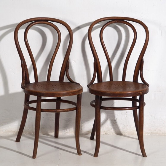 Pair of antique Viennese chairs (c.1920). Set of 2 pieces #2 – Dining chairs (photo 7 of 40)