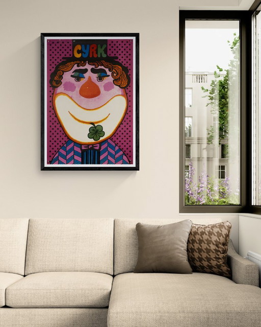 Polacco Cyrk Clown – 1979 – Poster originale vintage del circo di B. Bocianowski – Vintage – 95x66 cm – Paper (photo 2 of 8)
