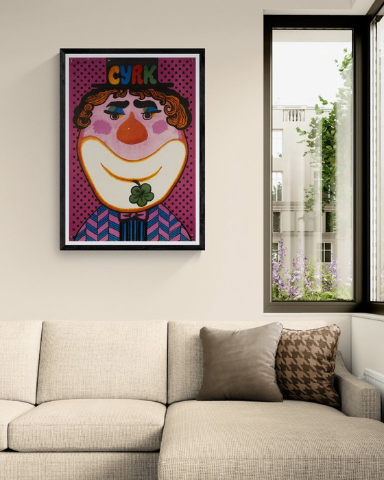 Polacco Cyrk Clown – 1979 – Poster originale vintage del circo di B. Bocianowski – Vintage – 95x66 cm – Paper (photo 2 of 8)