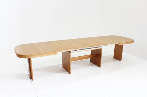 Grande table à manger ovale extensible vintage danoise 343 cm