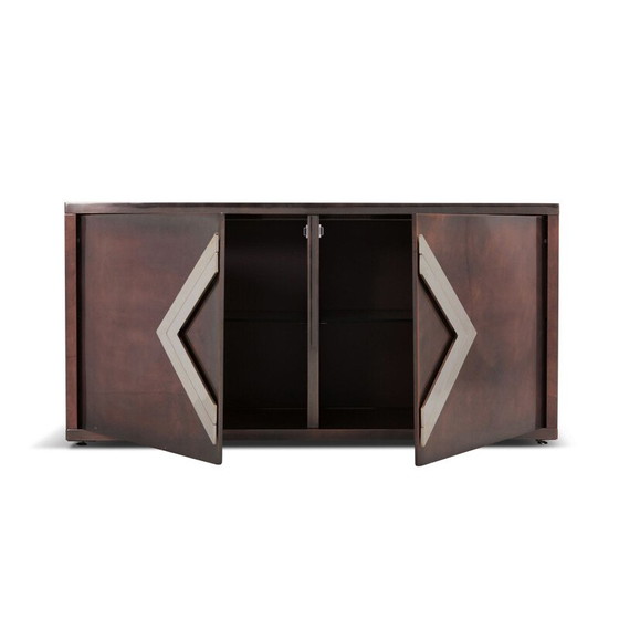 Image 1 of Vintage brass and copper sideboard by Maison Jansen