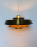 Suspension vintage danoise en laiton Jo Hammerborg