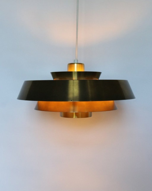 Vintage Danish brass pendant lamp Jo Hammerborg