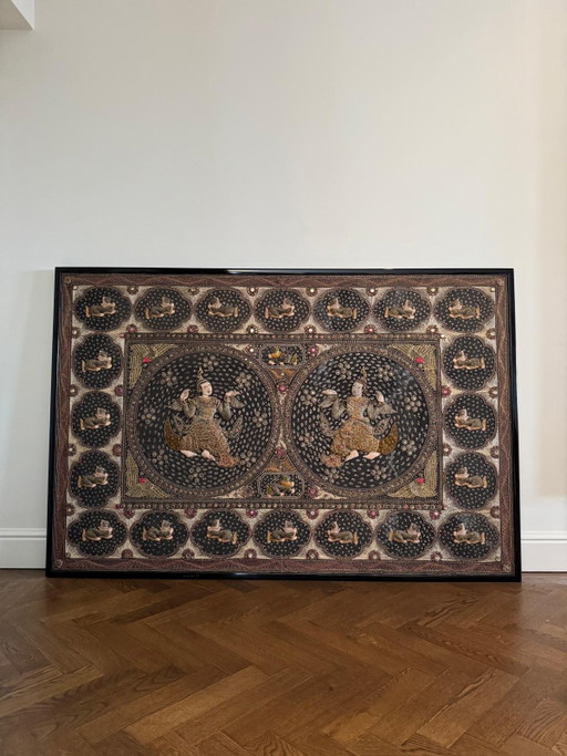 Tapestry Kalaga In Laquer Frame
