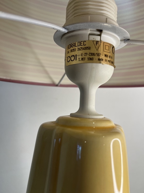 Image 1 of Vintage Koraldec Keramische Tafel Lamp