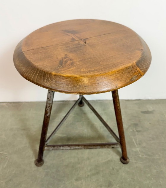 Image 1 of Grey Industrial Workshop Stool, 1960s