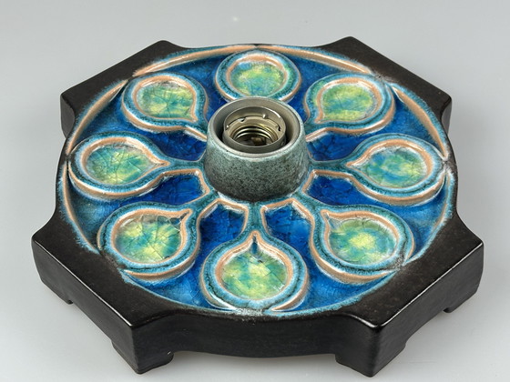 Image 1 of Lámpara de pared de cerámica de los años 60 y 70, diseño de la era espacial de mediados de siglo