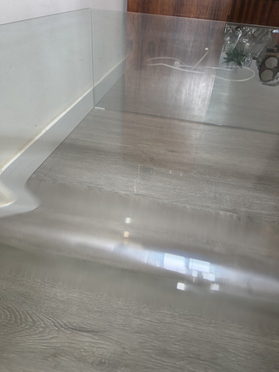 Image 1 of Waterfall table glass coffee table