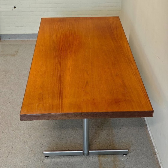Image 1 of Vintage dining table wood metal