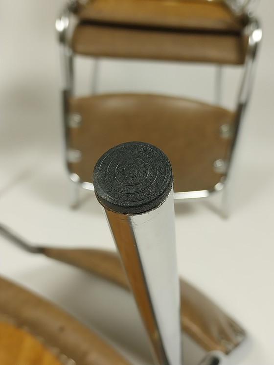 Image 1 of 4 sedie vintage in pelle Skai, anni '70