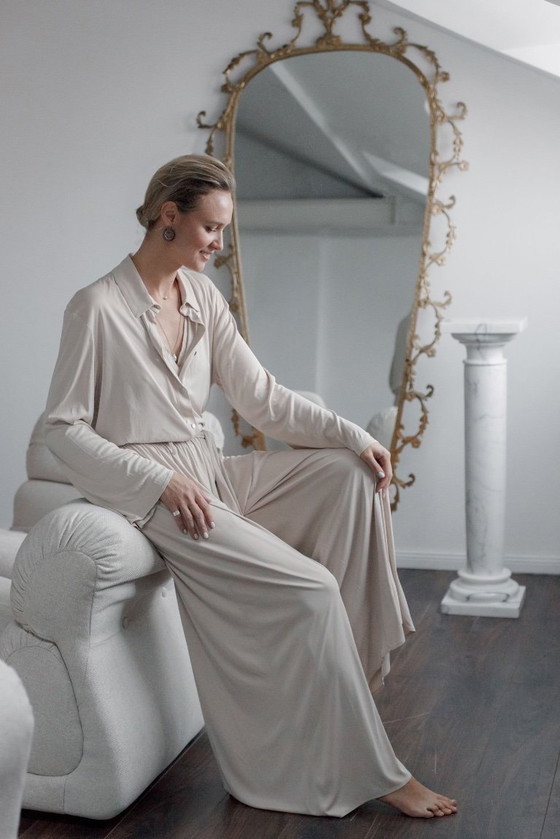 Image 1 of Tall guild metal frame freestanding antique mirror 