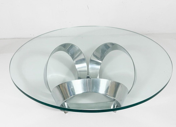 Image 1 of Space Age Table basse/table basse de Knut Hesterberg pour Ronald Schmitt, Diamond Aluminium, années 1970, Allemagne