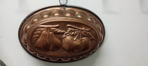 Antike französische Kupferbackform aus dem 19. Jahrhundert