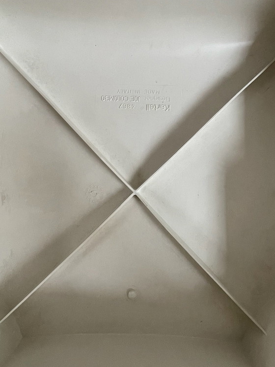 6x Joe Colombo Universale sillas, Kartell, Sillas de comedor, Plástico, Blanco (foto 6 de 8)