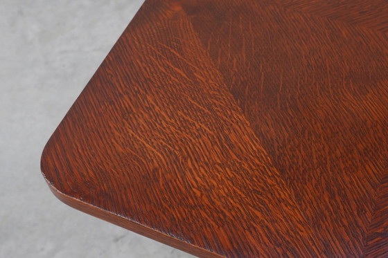 Image 1 of Tavolino quadrato Art Déco impiallacciato in rovere, Francia 1925 ca. 1925