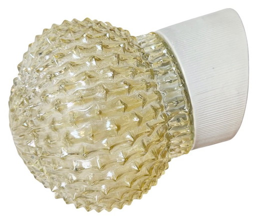 Vintage witte porseleinen wandlamp, jaren 70