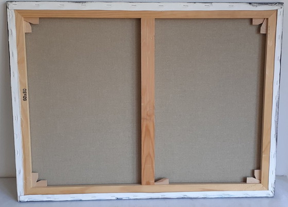 Image 1 of JM gesigneerd schilderij met Titel Tulpenveld