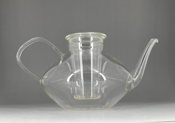 Image 1 of Heinrich Löffelhardt Bauhaus Set da tè – Teiera in vetro Jena 1,5 L + 6 tazze Schott Verran