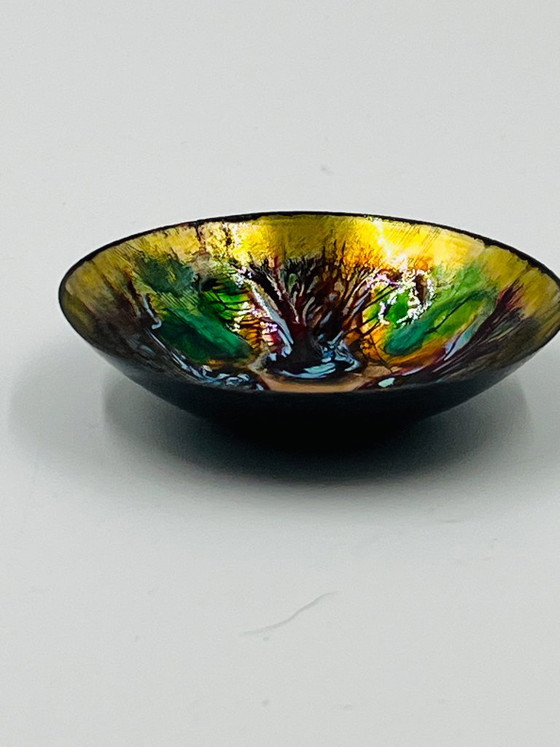 Emaillierte Kupferschale Vide-Poche J. Amores Majorque 60er – J.Amores, Dekorative Objekte, Copper (photo 7 of 10)