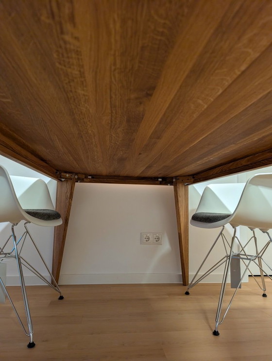 Tavolo da Pranzo in Rovere Massello Realizzato su Misura da Falegname, Tavoli da pranzo, Legno, Beige (foto 9 di 11)