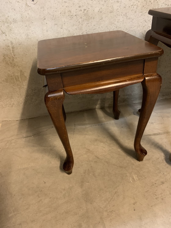 Image 1 of Beistelltischset im Queen-Anne-Stil aus Mahagoni. Mini-Set