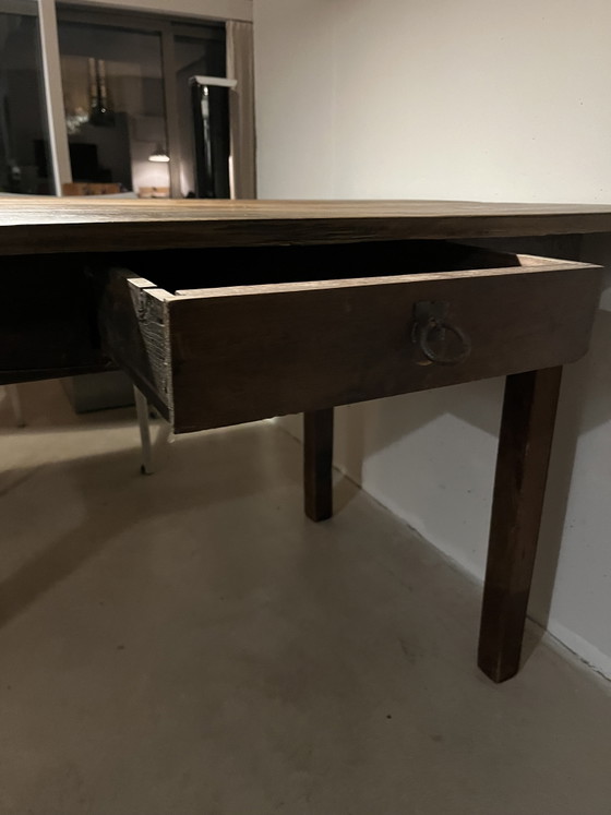 Alter französischer Küchentisch – Tische, Metall, Holz (photo 6 of 6)