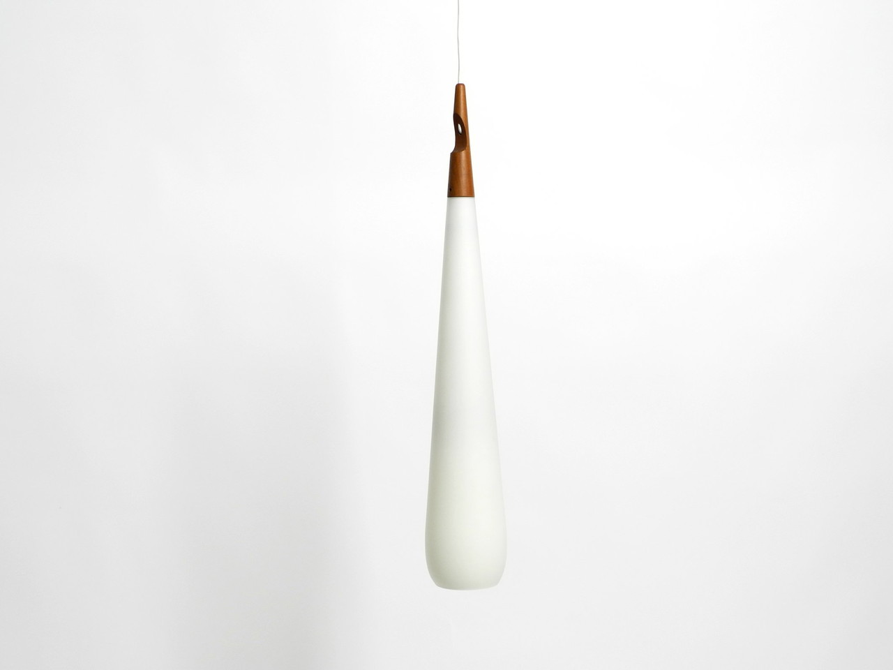 Lustre Scandinave Kristiansson Pour Luxus Suède - 1960 - Bois Et Verre