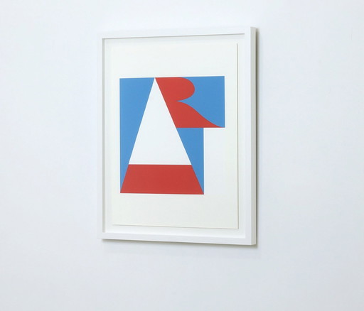 Siebdruck "Art", aus dem American Dream Portfolio von Robert Indiana. Gerahmt.