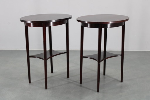 1930s Pair of Restored Thonet Side Tables No. 206 , Czechoslovakia