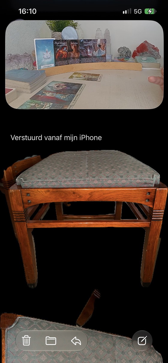 4 Schuitema Jugendstil Esszimmerstühle – Stoff, Holz (photo 6 of 11)