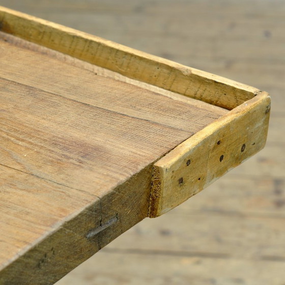 Table de travail en chêne, vers 1920 – Iron, Wood (photo 6 of 13)