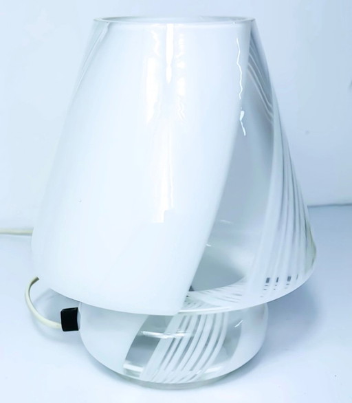 Sculptural Italian Swirl Table Lamp | 28 cm | Hand-blown Glass