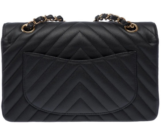 Image 1 of Sac CHANEL Timeless/Classique en Cuir Noir - 103492